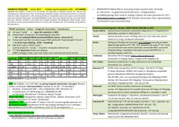 URGENTE PEDIATRIE versie 2012 kritieke wacht pediatrie UZG - ICU