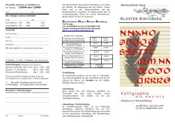 12-0590 Kalligraphie Lux - Berneuchener Haus - Kloster Kirchberg