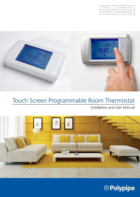 Touch Screen Programmable Room Thermostat - Polypipe Home ...
