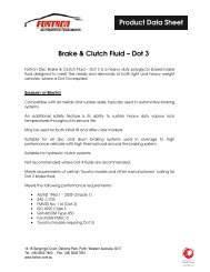 Brake & Clutch Fluid â Dot 3 Product Data Sheet