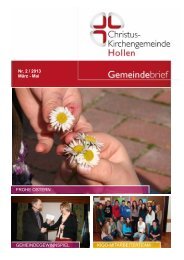 Gemeindebrief fÃ¼r MÃ¤rz - Mai 2013 - Christus-Kirche Hollen