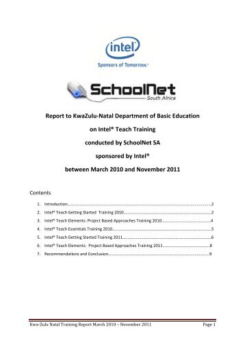 KwaZulu-Natal Report - SchoolNet South Africa