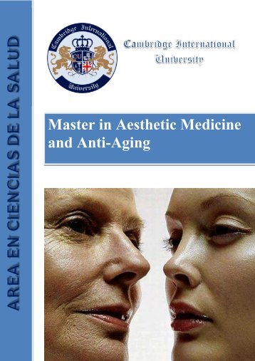 AREA EN CIENCIAS DE LA SALUD Master in Aesthetic Medicine and Anti-Aging