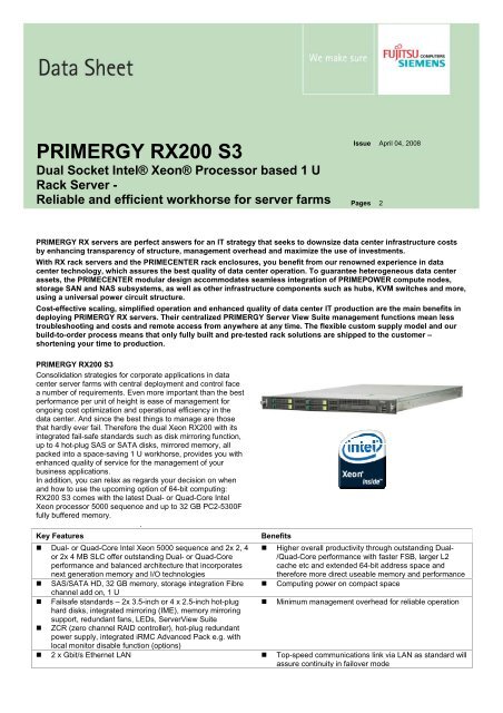 PRIMERGY RX200 S3