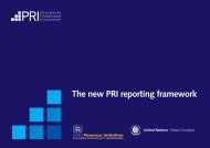 The new PRI reporting framework - Principles for Responsible ...