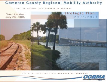 CCRMA Strategic Plan - Cameron County Regional Mobility Authority