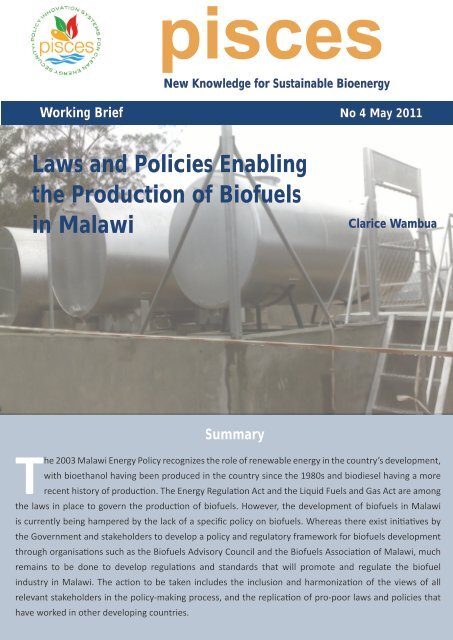 Laws and Policies Enabling the Production of Biofuels in ... - Pisces