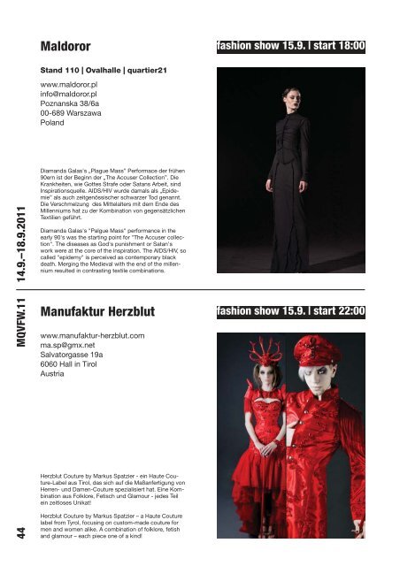 MQ VIENNA FASHION WEEK.11 MAGAZINE