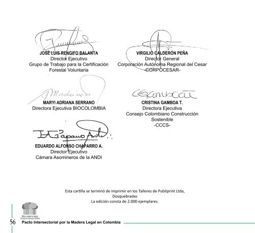 Cartilla del Pacto Intersectorial - Camacol