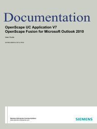 OpenScape UC Application V7 OpenScape Fusion for Microsoft ...