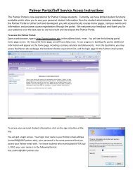 Palmer Portal/Self Service Access Instructions