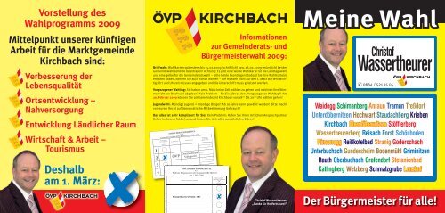 Wahlprospekt A5 6-seitig - ÃVP Kirchbach im Gailtal