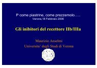 Gli inibitori del recettore IIb/IIIa - Cuorediverona.it