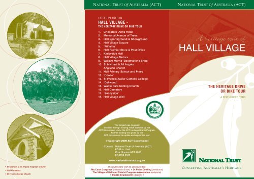 Hall Village - The Heritage Drive or Bike Tour - National Trust of ...