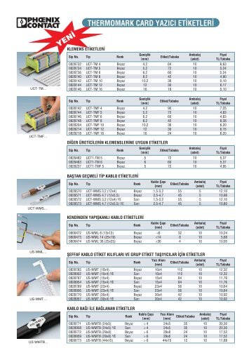 thermomark card yazÄ±cÄ± etâ¹ketlerâ¹ - Phoenix Contact