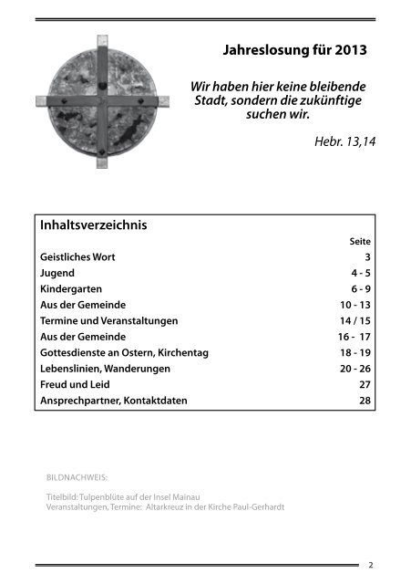 Gemeindebrief - Paul-Gerhardt Augsburg