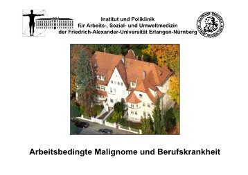 Arbeitsbedingte Malignome und Berufskrankheit - Tumorzentrum