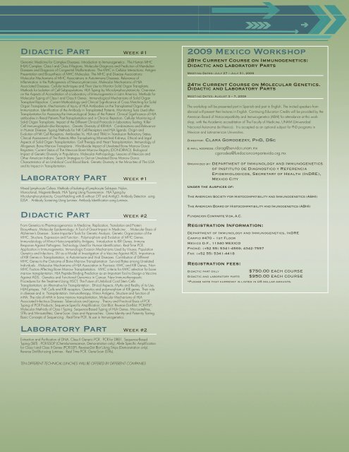 2009 Program Information - American Society for Histocompatibility ...