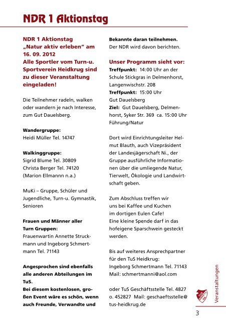 Ausgabe 2 / 2012 - TuS Heidkrug