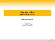 Arbres de codage - Algorithme de Huffman