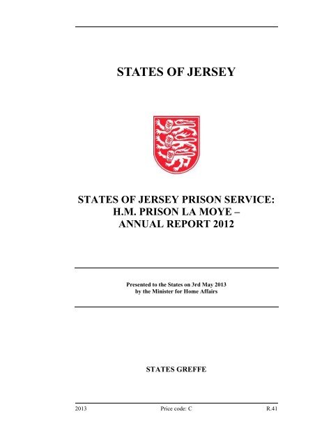 HM Prison La Moye Ã¢Â€Â“ Annual Report 2012 - States Assembly