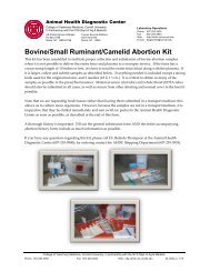 Ruminant Abortion Kit - Animal Health Diagnostic Center - Cornell ...