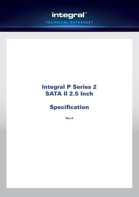 P Series 2 SATA II 2.5" SSD pdf spec sheet - Integral Memory PLC