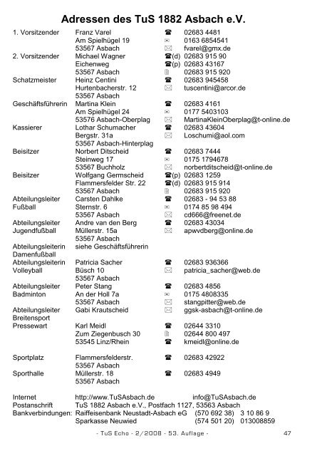 Treffpunkt - TUS 1882 Asbach e.V.