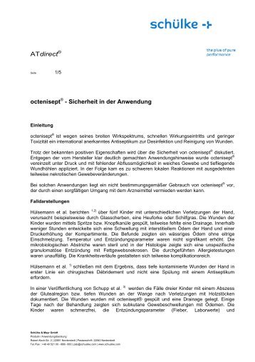 ATdirect octenisept - Sicherheit in der Anwendung - Werner Sellmer