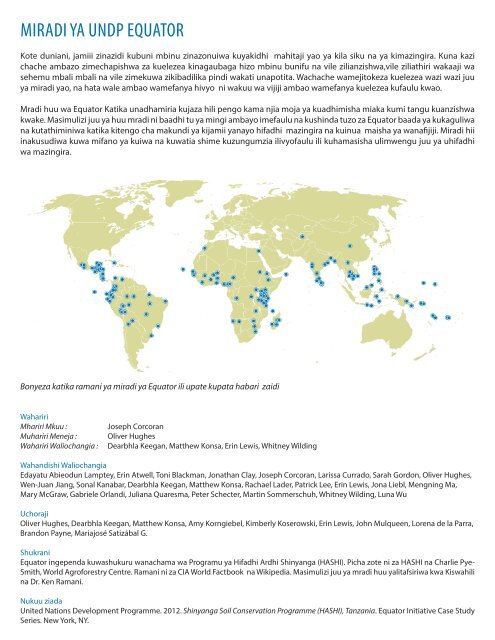 programu ya hifadhi ardhi shinyanga (hashi) - Equator Initiative