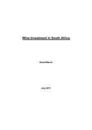 Wine Investment in South Africa - Cape Wine Academy