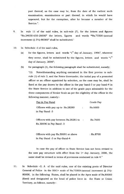 Indian Police Service (Pay)Amendment Rules, 2008)