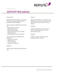ACRYLITEÂ® M30 polymer - ACRYLITEÂ® acrylic polymers