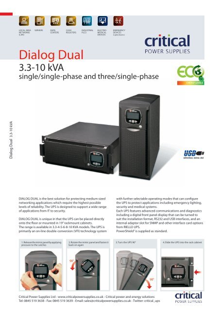 Riello Dialog Dual UPS - Critical Power Supplies