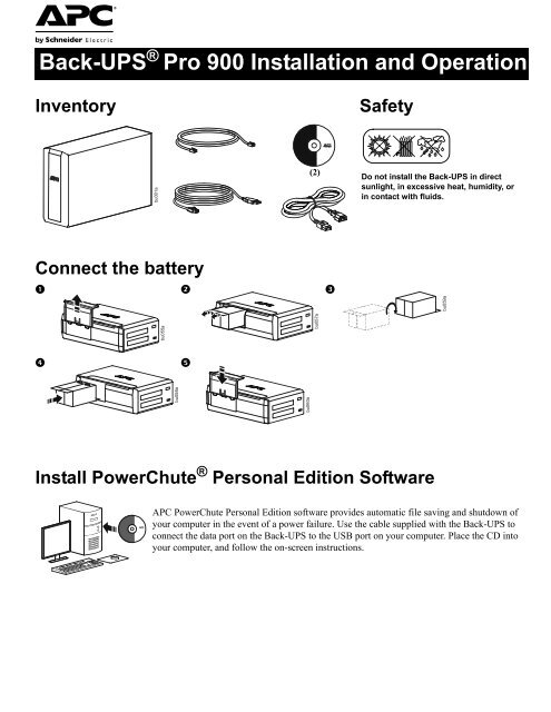 Back-UPS Pro 900 Installation and Operation - APC Media