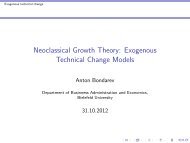 Neoclassical Growth Theory: Exogenous Technical Change Models