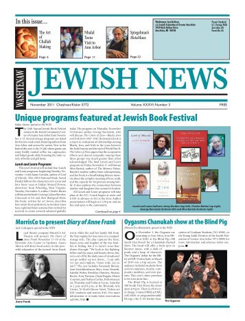 November 2011 - Washtenaw Jewish News