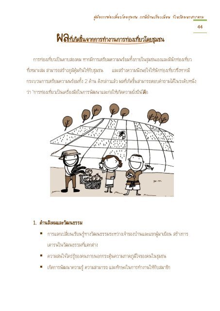 คู่มือการท่องเที่ยวโดยชุมชน - สำนักวิทยบริการ :: มหาวิทยาลัยมหาสารคาม