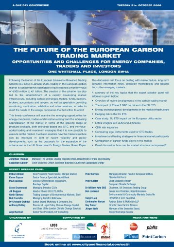 THE FUTURE OF THE EUROPEAN CARBON ... - Point Carbon