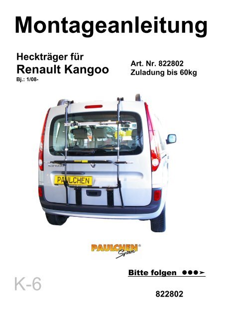 Heckträger für Renault Kangoo - az-onlineshop
