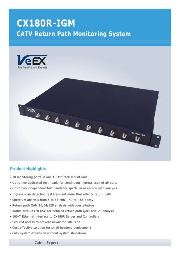 CX180R-IGM CATV Return Path Monitoring System - messkom.de