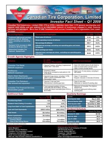 Fact Sheet - Canadian Tire Corporation