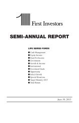 Life Series Funds - First Investors