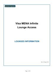 Visa MENA Infinite Lounge Access LOUNGES ... - Visa Infinite