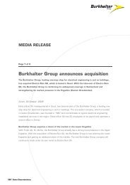 Elektro Buin SA, Scuol: Burkhalter Group announces acquisition