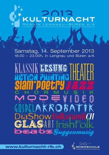 Samstag, 14. September 2013 - KulturNacht der Region Lengnau ...
