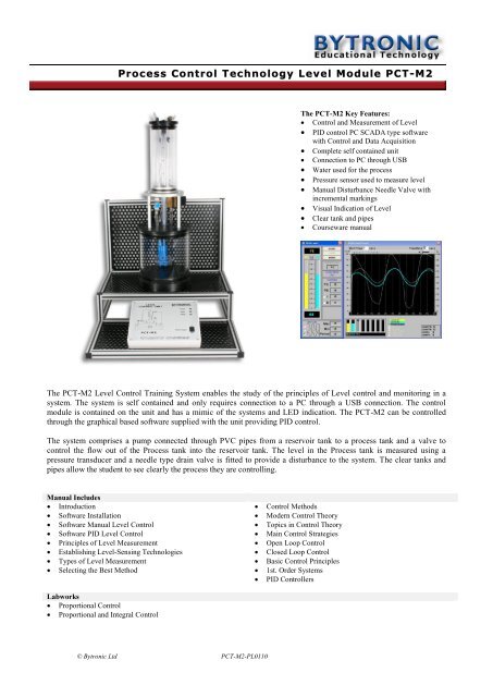Pct Process System Process Control Technology Level Module PCT-M2