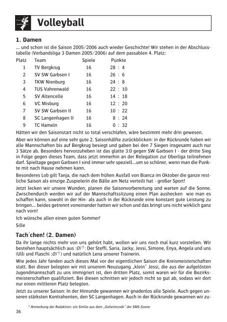 Trainingszeiten - beim TuS Vahrenwald 08