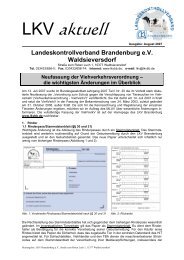 Informationen... - Landeskontrollverband Brandenburg eV