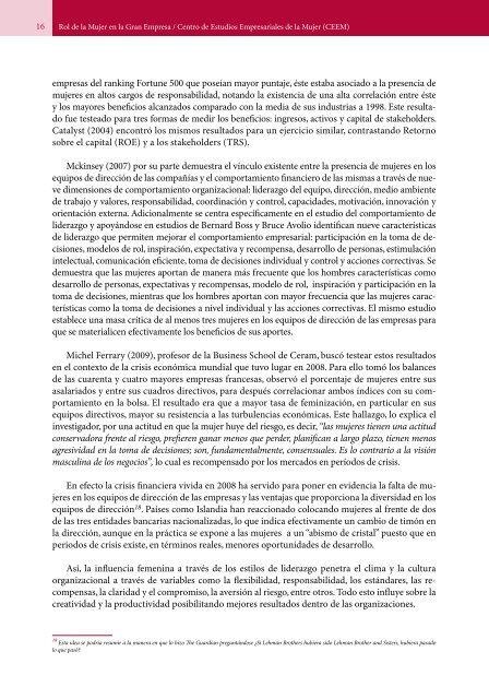 ROL DE LA MUJER - Facultad de EconomÃ­a y Negocios UDD
